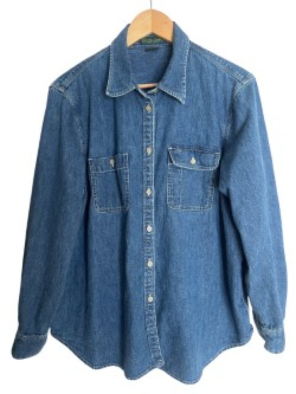Lauren Jeans Company Denim Button Front Shirt 1X
